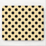 Alfombrilla De Ratón Black polka dots on pale yellow<br><div class="desc">Black polka dots on pale yellow</div>