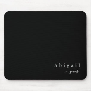 Alfombrilla De Ratón Black Simple Script Name Modern personalizado