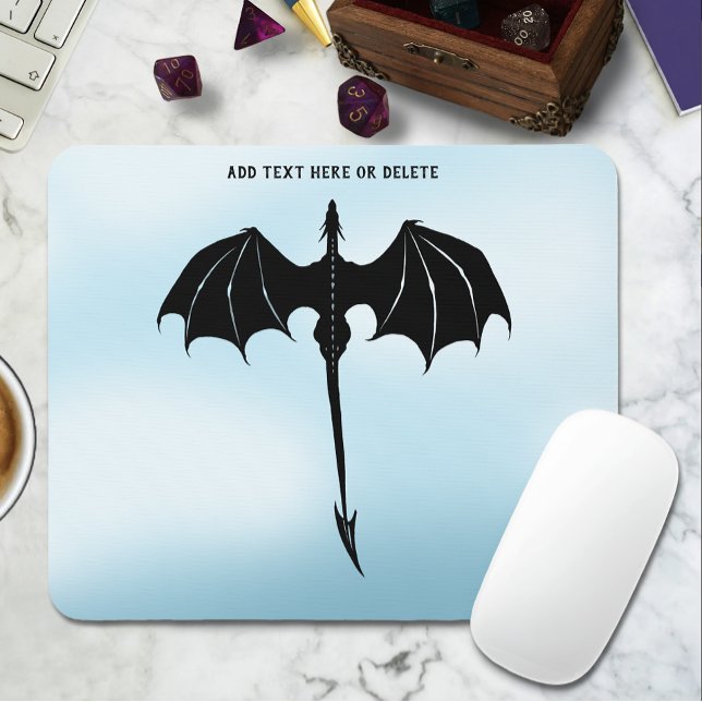 Alfombrilla De Ratón Black Tribal Flight Dragon Fantasy Blue Sky (Subido por el creador)