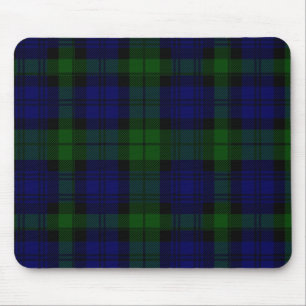 Alfombrilla De Ratón Black Watch Tartan Blue Green Plage