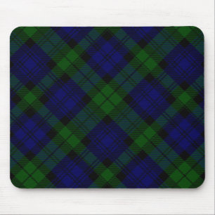 Alfombrilla De Ratón Black Watch Tartan Blue Green Plage