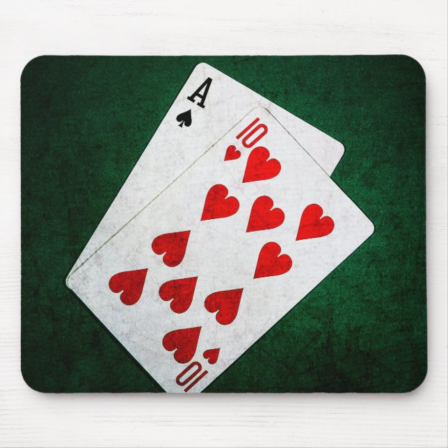 Alfombrilla De Ratón Blackjack 21 point - Ace, Ten (Frente)
