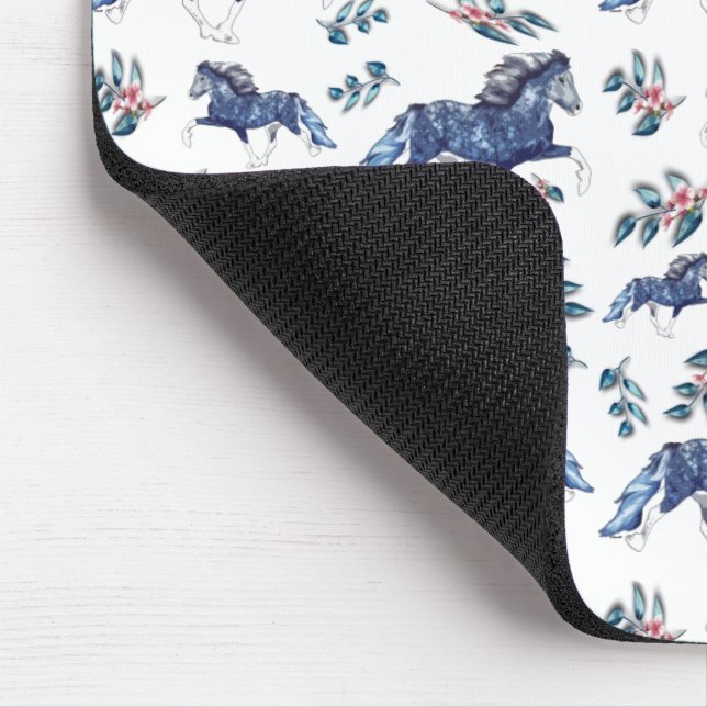 Alfombrilla De Ratón Blámóða y las flores se reúnen en caballo islandés (Esquina)