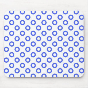 alfombrilla de ratón blanca de círculo azul