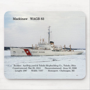 Alfombrilla de ratón blanca WAGB 83 Mackinaw