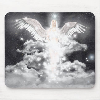 Alfombrilla De Ratón Blanco celestial del ángel
