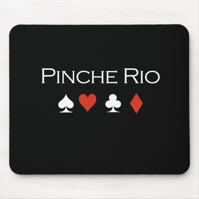 Alfombrilla De Ratón Blanco de la camiseta de Pinche Río (Frente)
