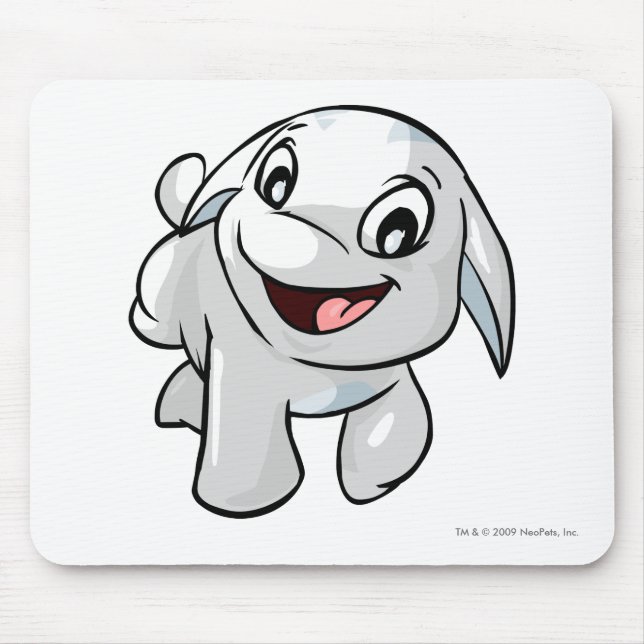 Alfombrilla De Ratón Blanco de Poogle (Frente)