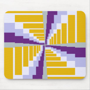 Alfombrilla De Ratón Blanco dorado morado amarillo