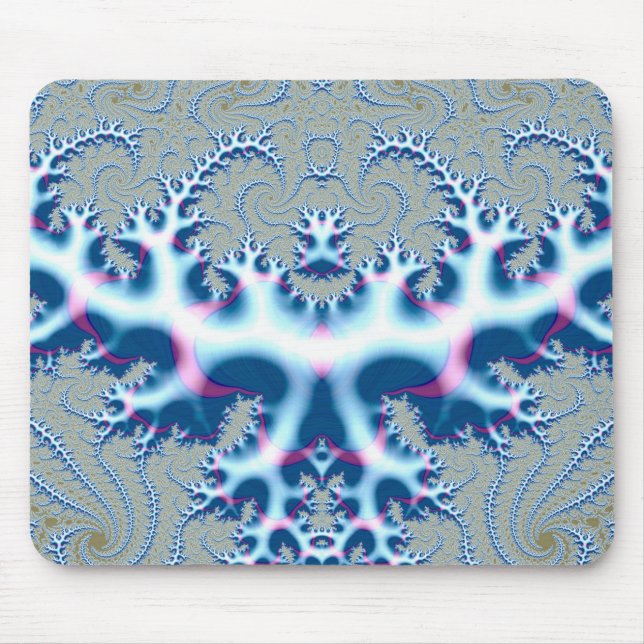 Alfombrilla De Ratón ~ Blanco helado y azul~ (Frente)