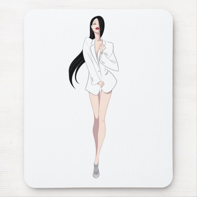 Alfombrilla De Ratón Blanco Mousepad de Tux (Frente)