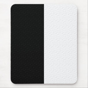 Alfombrilla De Ratón Blanco negro texturizado dos bandas de dos colores