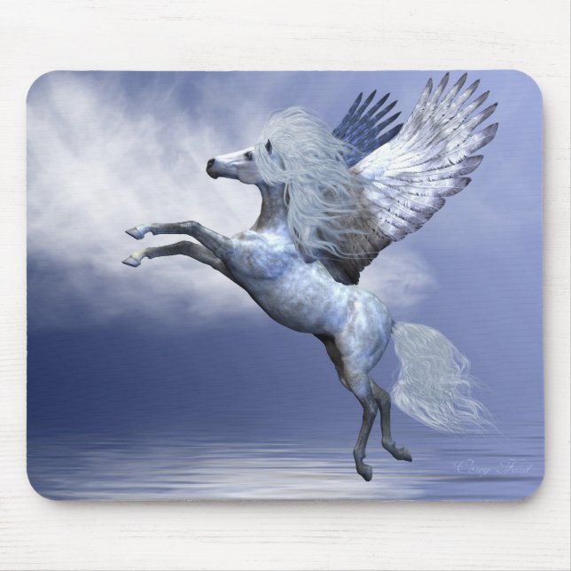 Alfombrilla De Ratón Blanco Pegasus Mousepad (Frente)