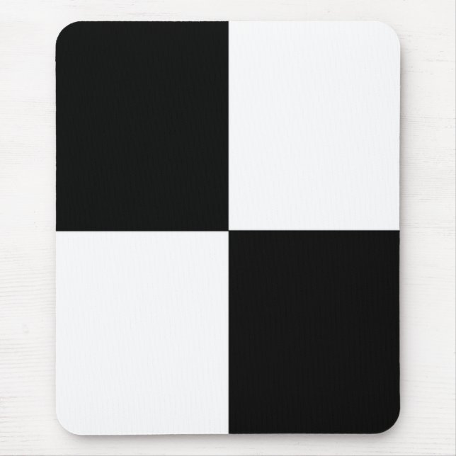 Alfombrilla De Ratón Blanco y negro  (Frente)