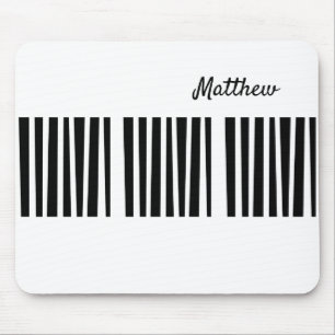 Alfombrilla De Ratón Blanco y negro Minimalista personalizado