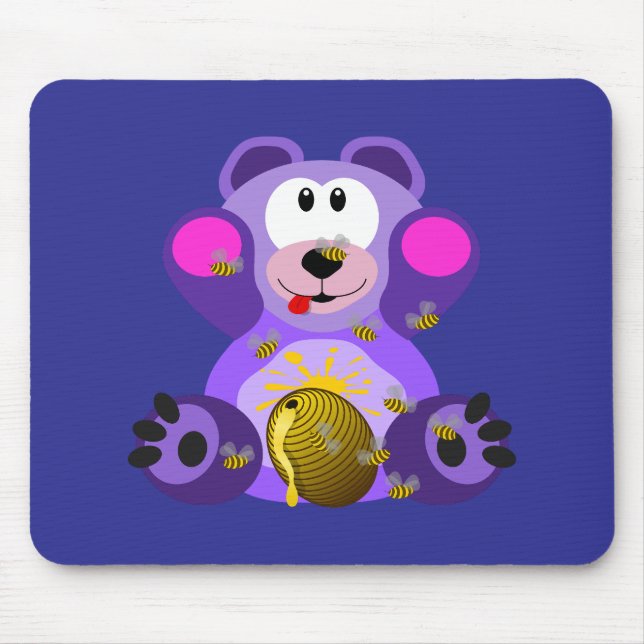 Alfombrilla De Ratón Blauer Honig Bär (Frente)