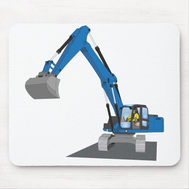 Alfombrilla De Ratón blauer Kettenbagger (Frente)