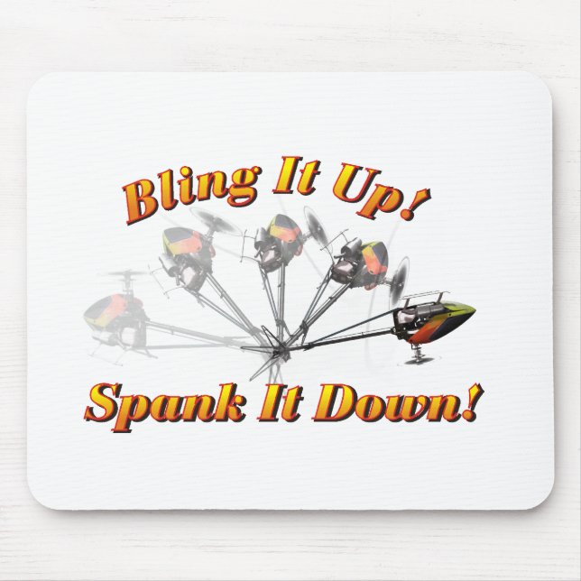 Alfombrilla De Ratón Bling él azote él (Frente)