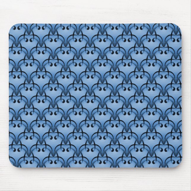 Alfombrilla De Ratón Bliss Mousepad suave azul sofisticado (Frente)