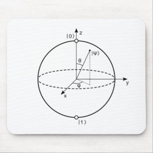 Alfombrilla De Ratón Bloch Sphere   Física/Matemáticas de bits cuántico