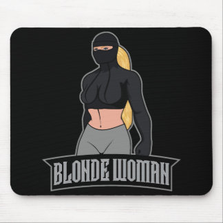 Alfombrilla De Ratón Blonde Woman Mousepad Black