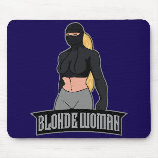 Alfombrilla De Ratón Blonde Woman Mousepad Blue