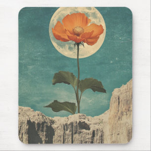 Alfombrilla De Ratón Bloom Naranja iluminado por luna - Encanto de Boho