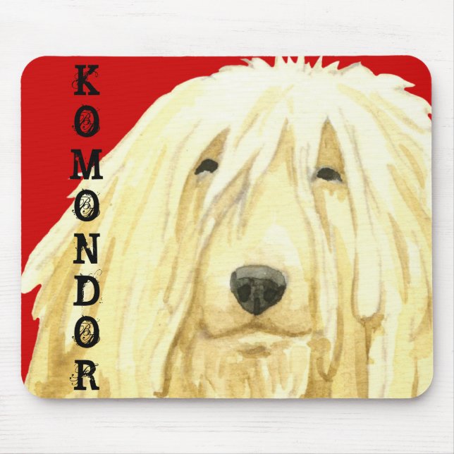 Alfombrilla De Ratón Bloque de color de Komondor (Frente)
