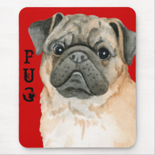 Alfombrilla De Ratón Bloque de color de pug