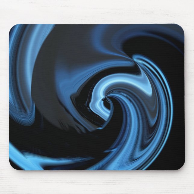 Alfombrilla De Ratón Blue Abstract Heart Mousepad (Frente)