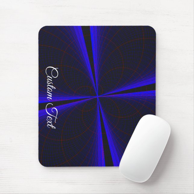 Alfombrilla De Ratón Blue Accent Clover Leaf Geometric Mouse Pad (Con ratón)