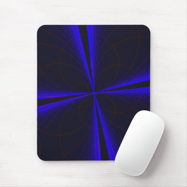 Alfombrilla De Ratón Blue Accent Clover Leaf Geometric Mouse Pad (Con ratón)
