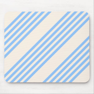 Alfombrilla De Ratón Blue and beige five stripe pattern