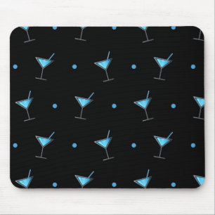 Alfombrilla De Ratón Blue Cocktail Martini Glass