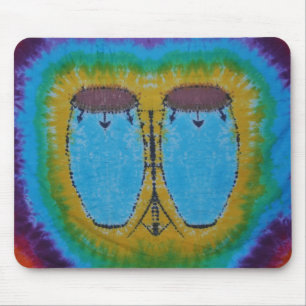 Alfombrilla De Ratón Blue Conga Drums Tie Dye