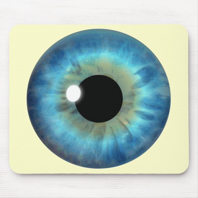 Alfombrilla De Ratón Blue Eye Iris Personalizado Guay Mousepad Mousemat (Frente)