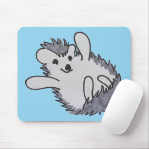 Alfombrilla De Ratón Blue Happy Cute Hedgehog Mousepad