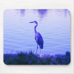 Alfombrilla De Ratón Blue Heron Egret