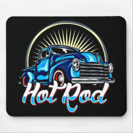 Alfombrilla De Ratón Blue Hot Rod Classic Musculcar Car