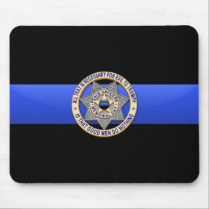 Alfombrilla De Ratón Blue Line fino - insignia