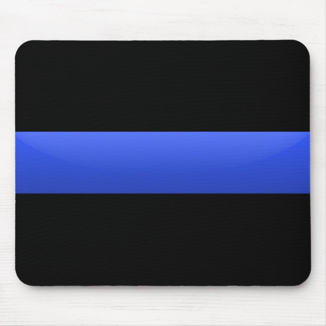 Alfombrilla De Ratón Blue Line fino señala por medio de una bandera (Frente)