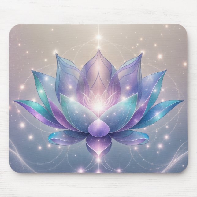 Alfombrilla De Ratón Blue Lotus Meditation Space Shine Mouse Pad (Frente)