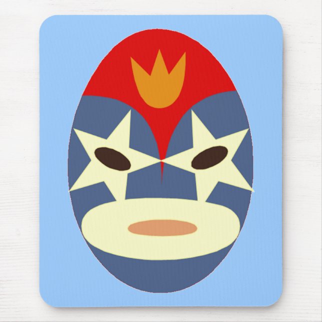 Alfombrilla De Ratón Blue Lucha Libre Mask (Frente)