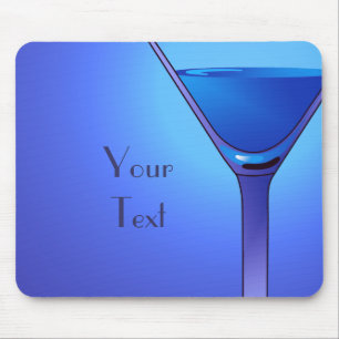 Alfombrilla De Ratón Blue Martini Cocktail Mousepad