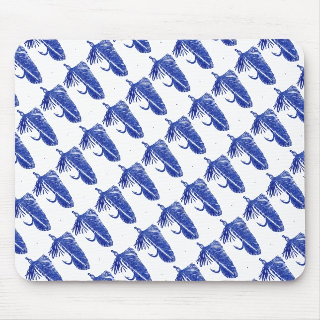 Alfombrilla De Ratón "Blue Matuka - Tilado" Classic Trout Fly Mousepad (Frente)