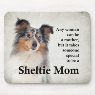Alfombrilla De Ratón Blue Merle Sheltie Mom Mousepad
