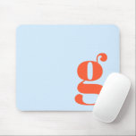 Alfombrilla De Ratón Blue Orange Minimal Retro Monogram Initial Custom<br><div class="desc">Minimalist Retro Monogram Initial Custom Mouse Pad in Blue and Orange</div>
