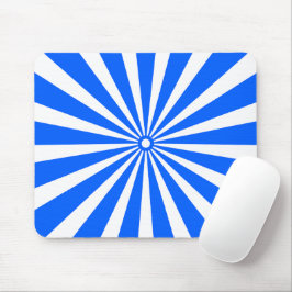 Alfombrilla De Ratón Blue Radiant Burst Mouse Pad – Modern Geometric En