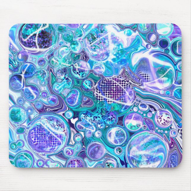Alfombrilla De Ratón Blue Rhapsody | Arte abstracto (Frente)