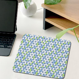 Alfombrilla De Ratón Blue Triangles Pattern Mouse Pad